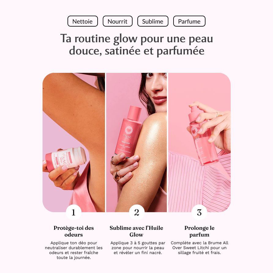 Huile Glow Pailletée Corps Sweet Litchi