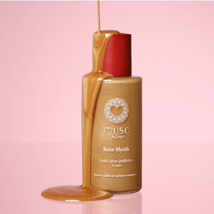 Huile Glow Pailletée Corps Rose Mystik
