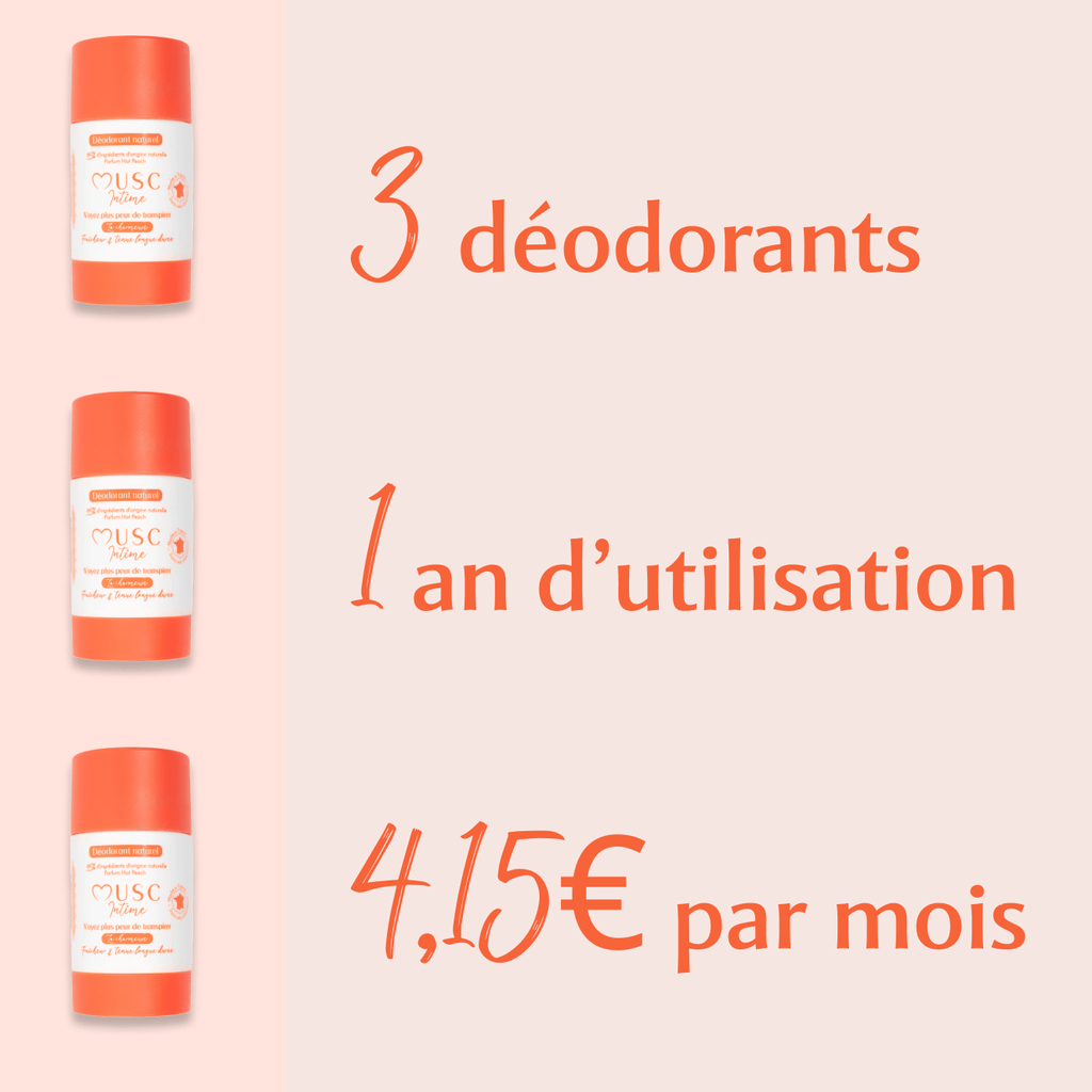 3 déodorants Hot Peach