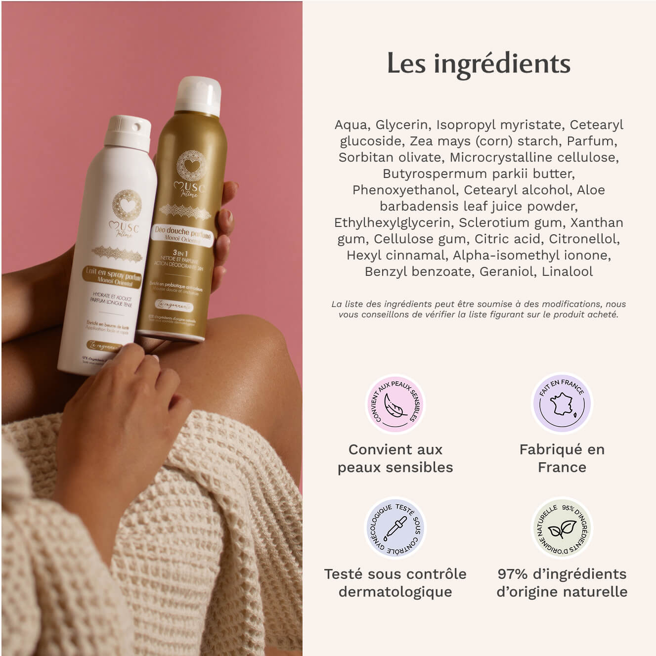Lait en spray parfumé Monoï Oriental - la Rayonnante
