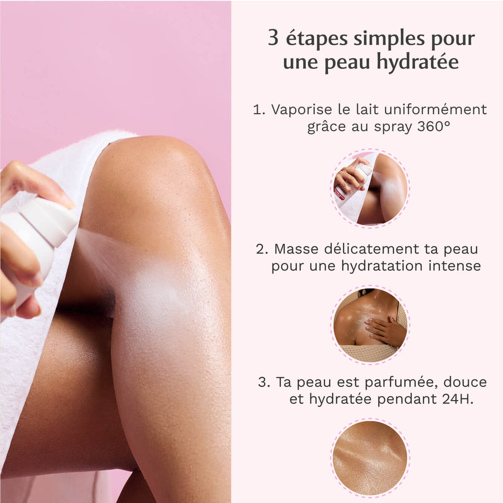 Lait en spray parfumé Rose Mystik - l'Envoûtante
