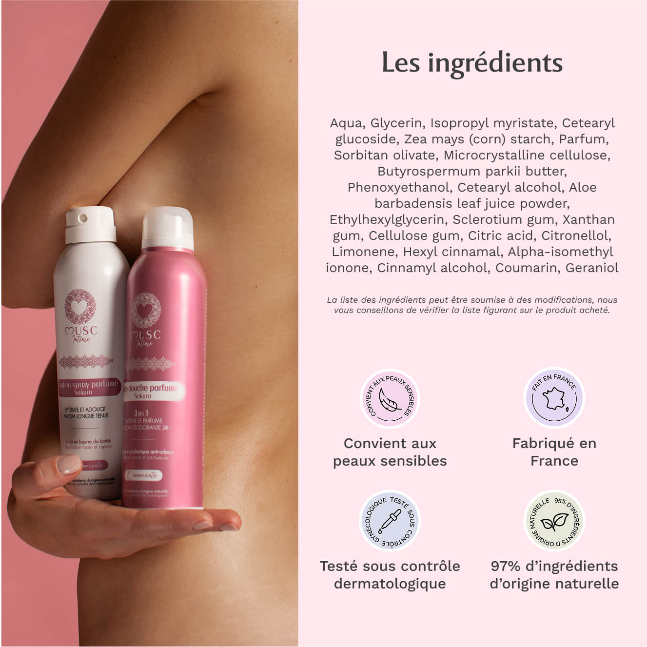 Lait en spray parfumé au Sakura - l'Innocente