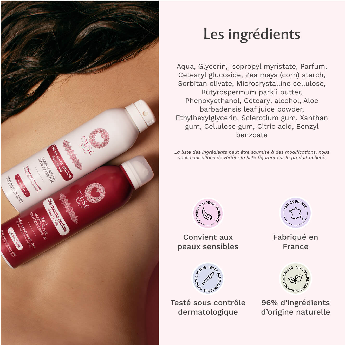 Lait en spray parfumé Rose Mystik - l'Envoûtante